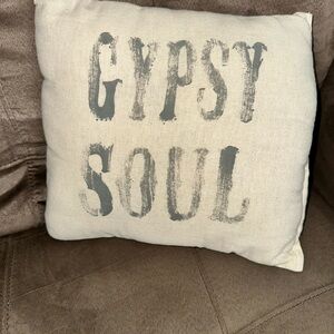 Gray and Cream Decorative Pillow
